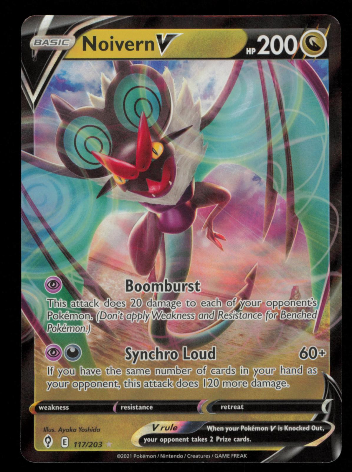 Noivern V 117/203 Holo V Rare Evolving Skies Pokemon