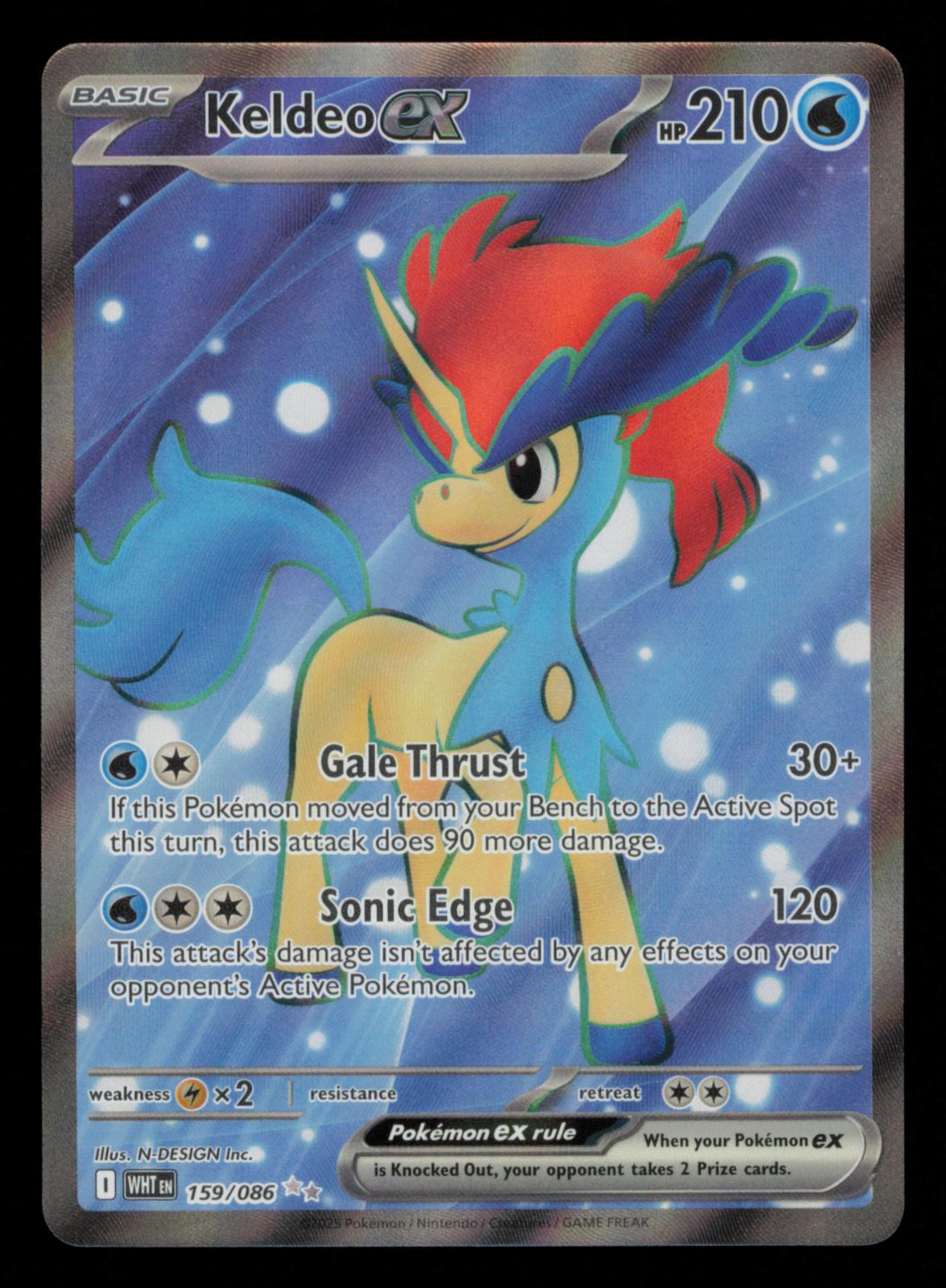 Keldeo ex 159/086 Holo Ultra Rare White Flare Pokemon