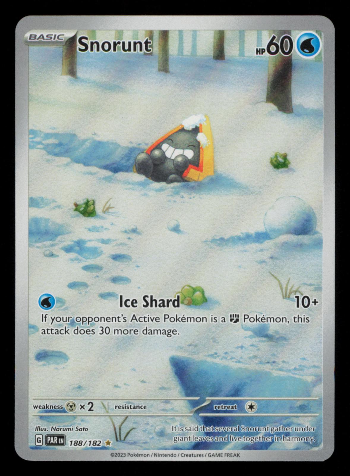 Snorunt 188/182 Illustration Rare Paradox Rift Pokemon