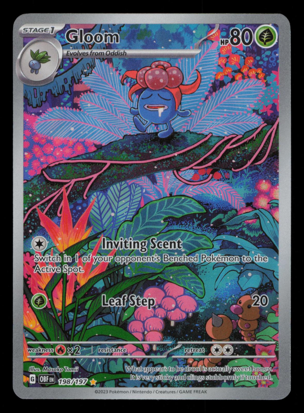 Gloom 198/197 Illustration Rare Obsidian Flames Pokemon
