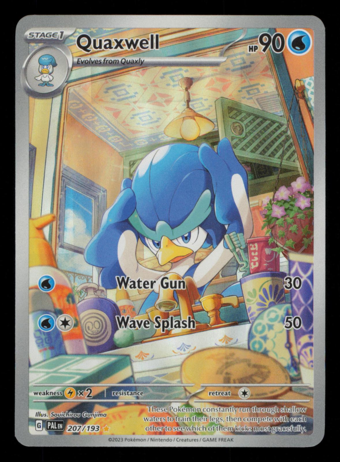 Quaxwell 207/193 Illustration Rare Paldea Evolved Pokemon Holo