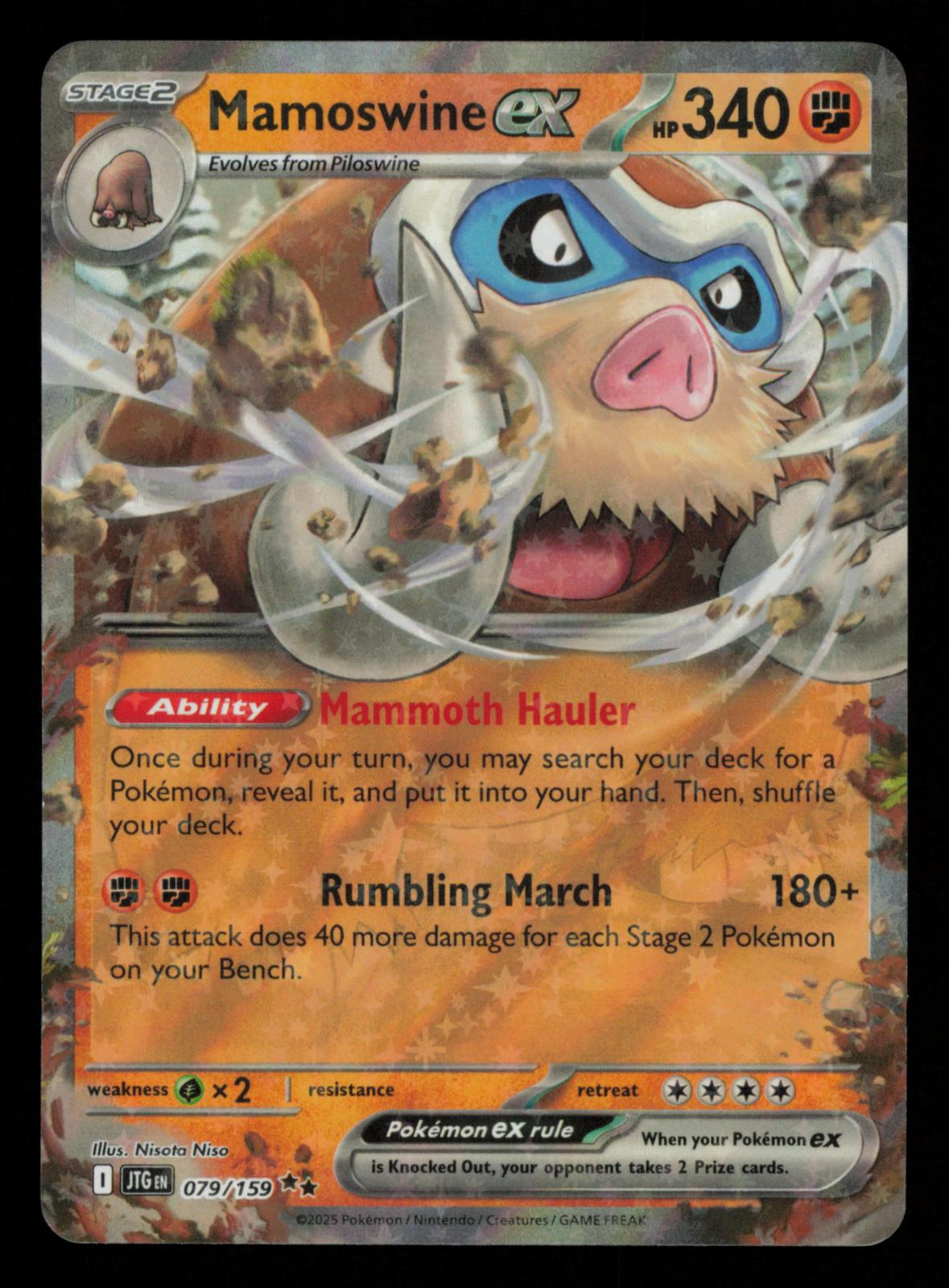 Mamoswine ex 079/159 Double Rare Journey Together Pokemon
