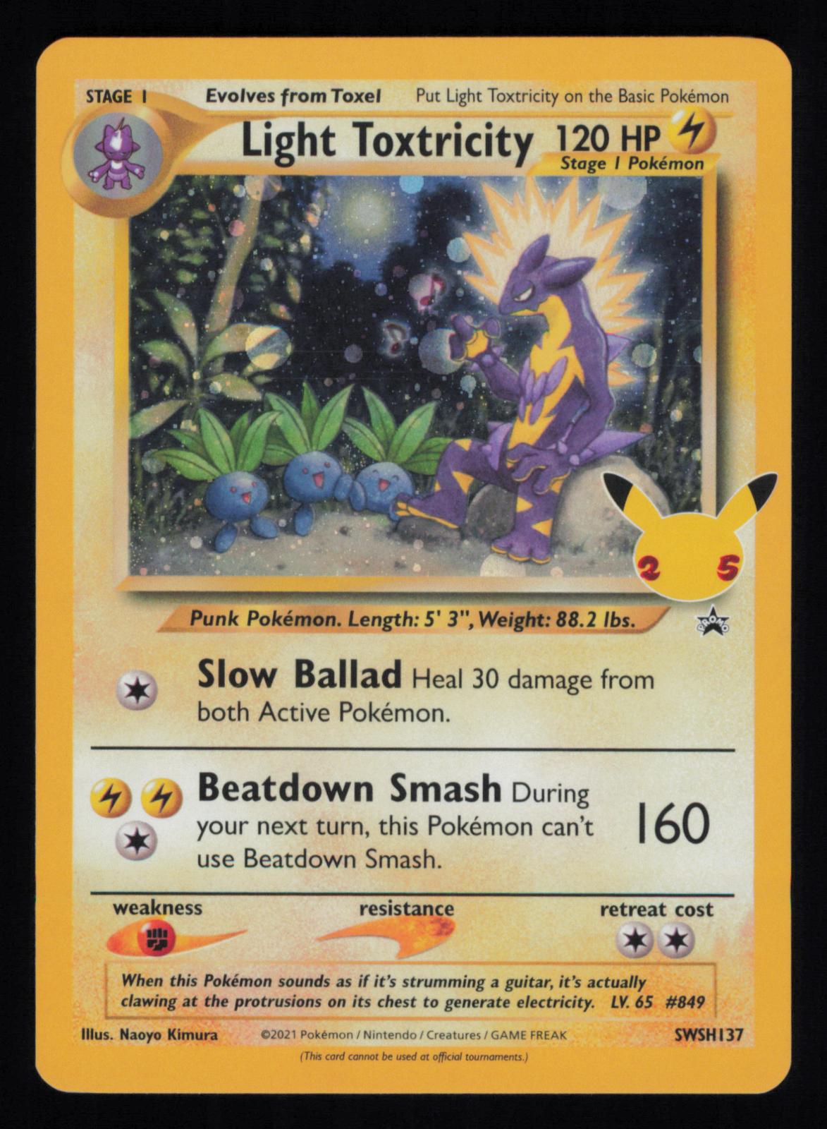 Light Toxtricity SWSH137 Holo Promo Sword & Shield Promo Pokemon