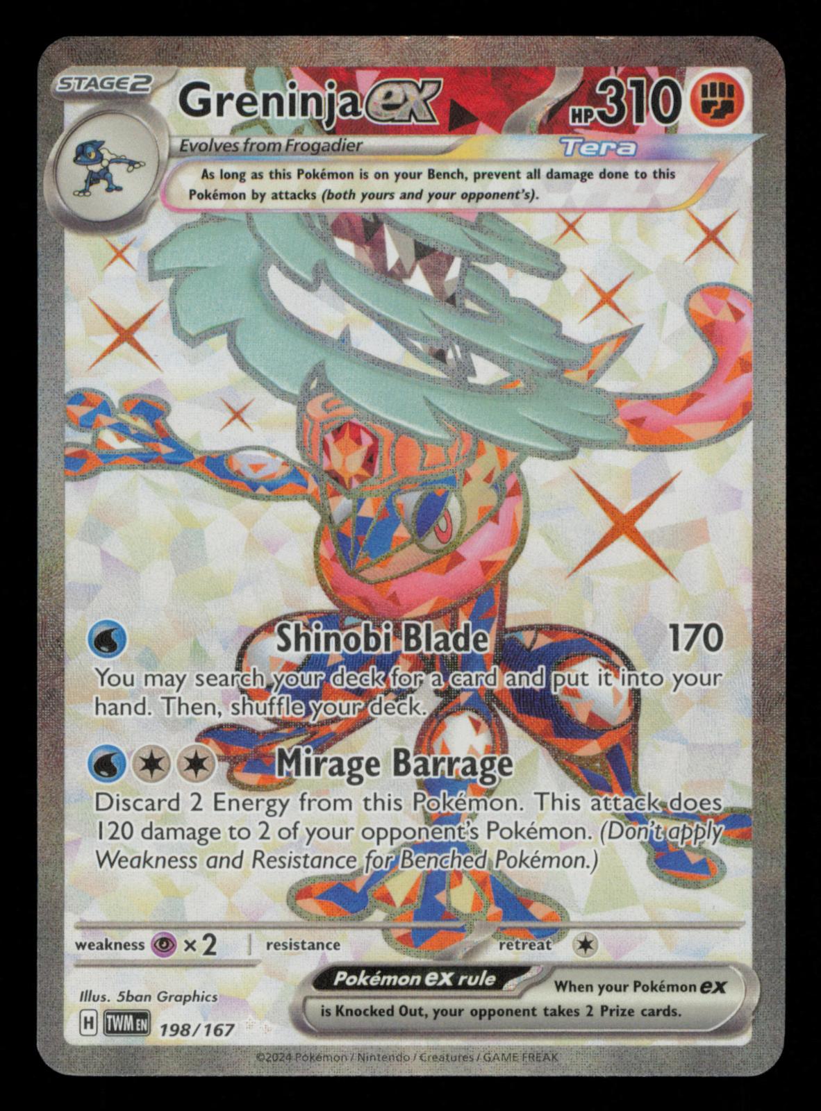 Greninja ex 198/167 Ultra Rare Twilight Masquerade Pokemon
