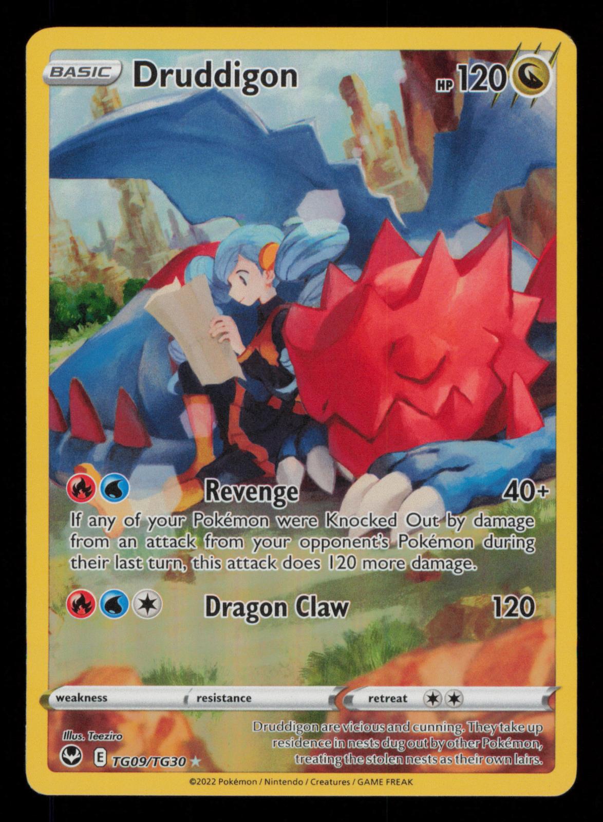 Druddigon TG09/TG30 Holo Silver Tempest Trainer Gallery Pokemon
