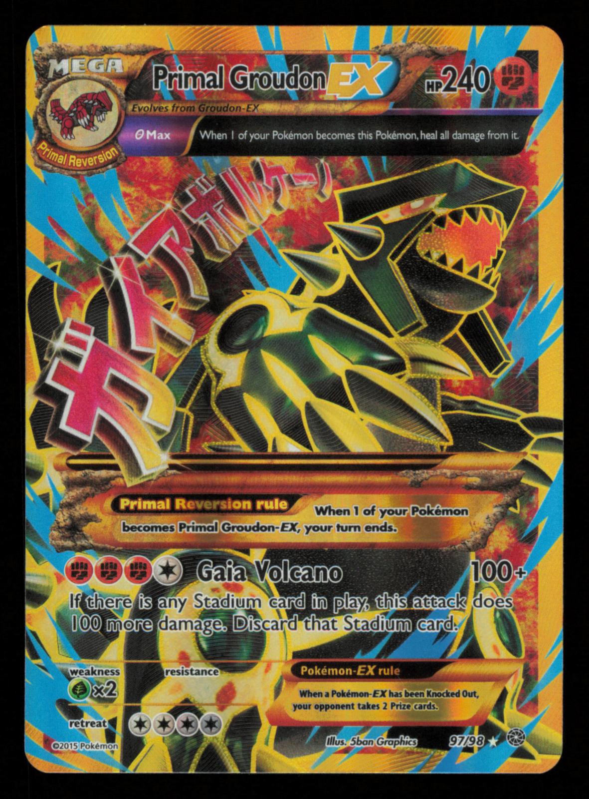 Primal Groudon EX 97/98 Secret Rare Ancient Origins Pokemon 