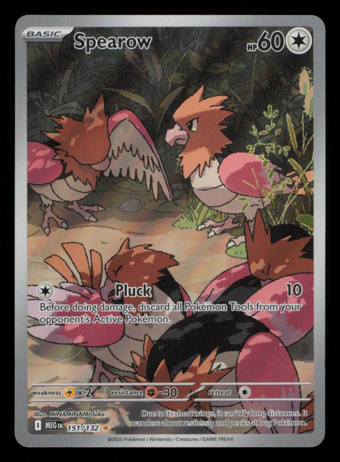 Spearow 151/132 Illustration Rare Mega Evolution Pokemon