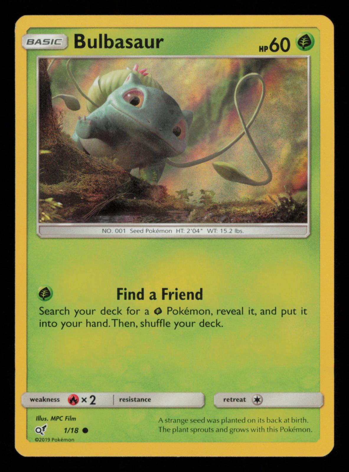 Bulbasaur 1/18 Common Detective Pikachu Pokemon