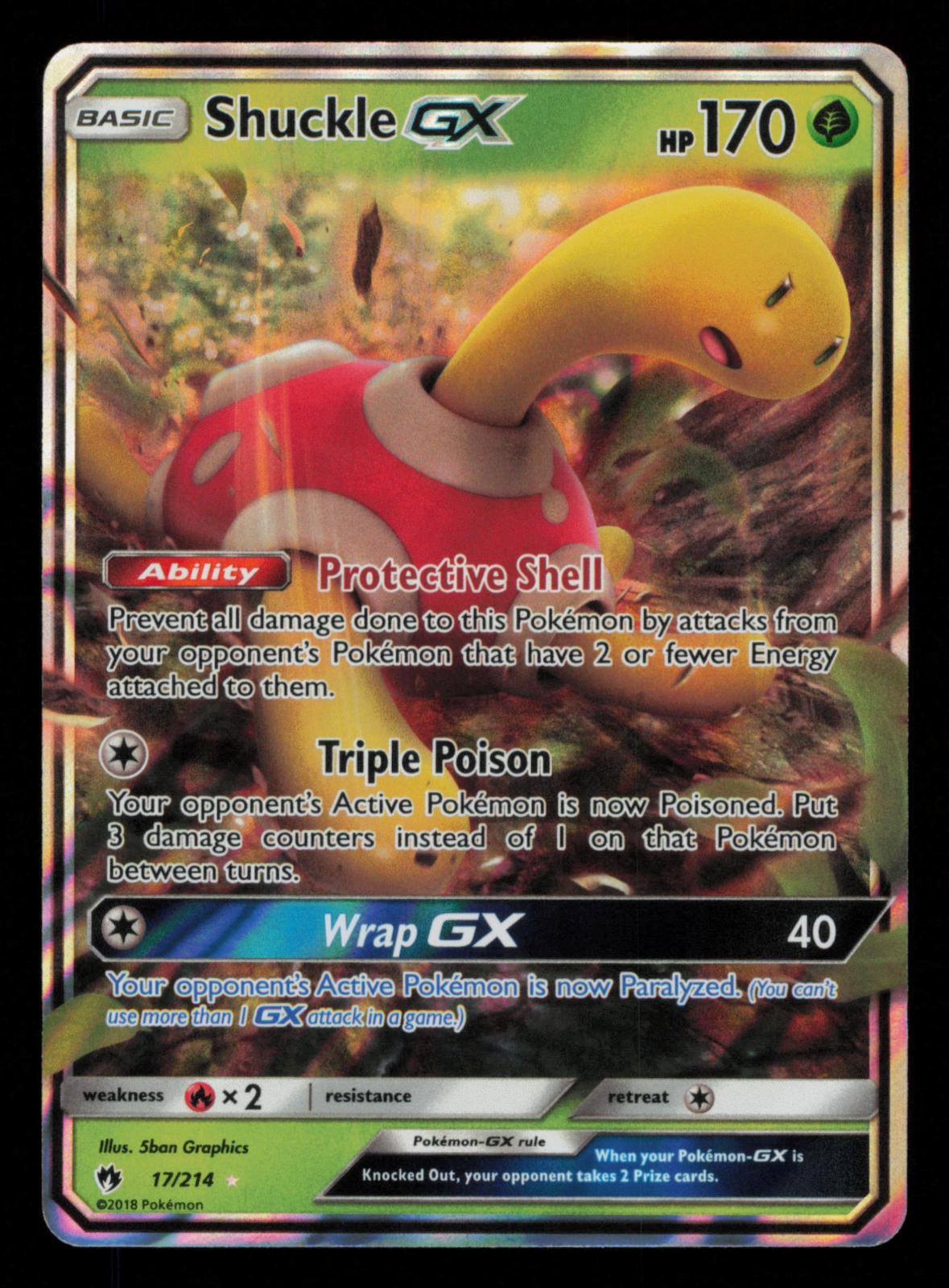 Shuckle GX 17/214 Holo Ultra Rare Lost Thunder Pokemon