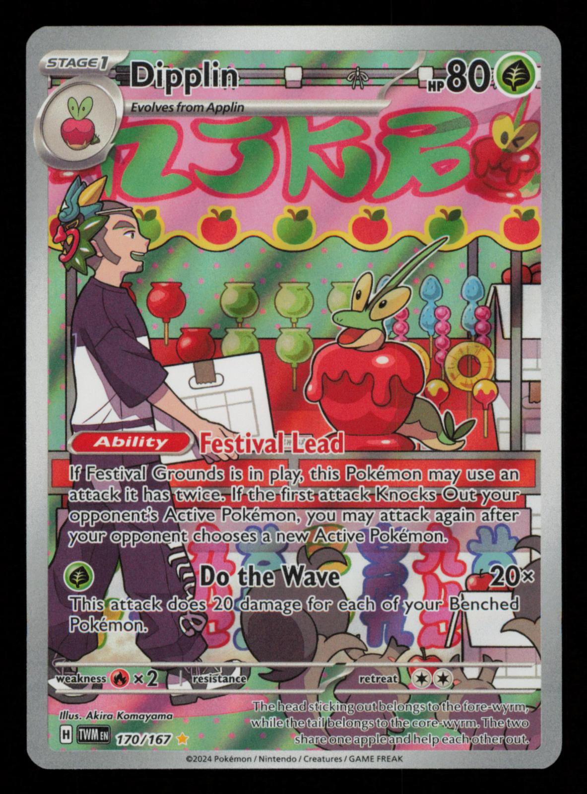 Dipplin 170/167 Illustration Rare Twilight Masquerade Pokemon Holo