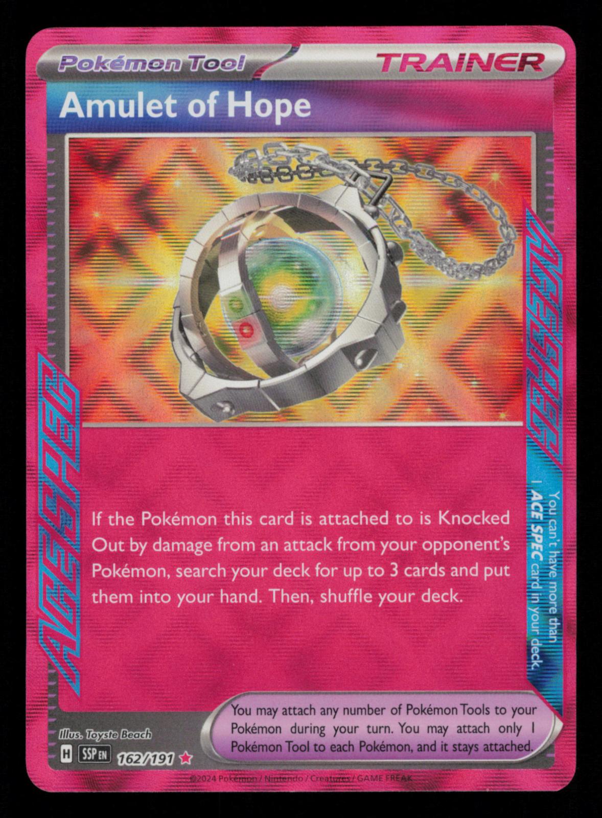 Amulet of Hope 162/191 ACE SPEC Rare Surging Sparks Pokemon