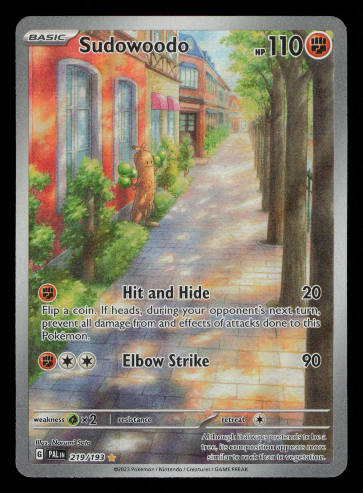 Sudowoodo 219/193 Illustration Rare Paldea Evolved Pokemon Holo