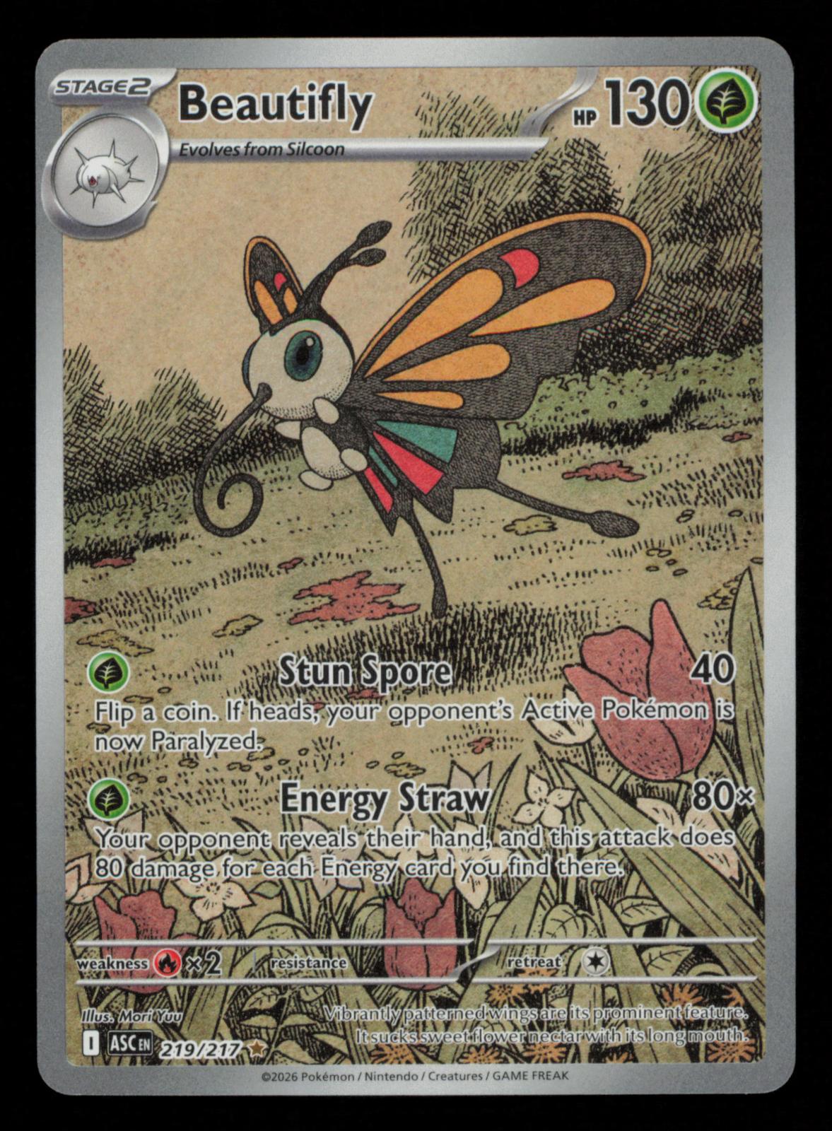 Beautifly 219/217 Illustration Rare Ascended Heroes Pokemon