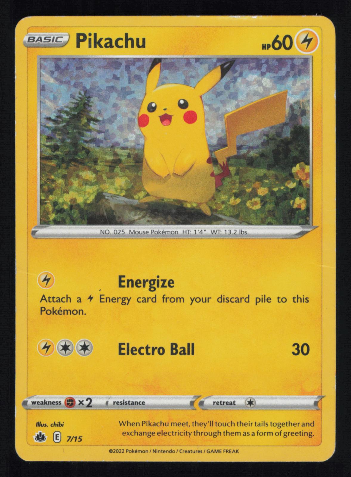 Pikachu 007/015 Holo Promo McDonald's Promos 2022 Pokemon