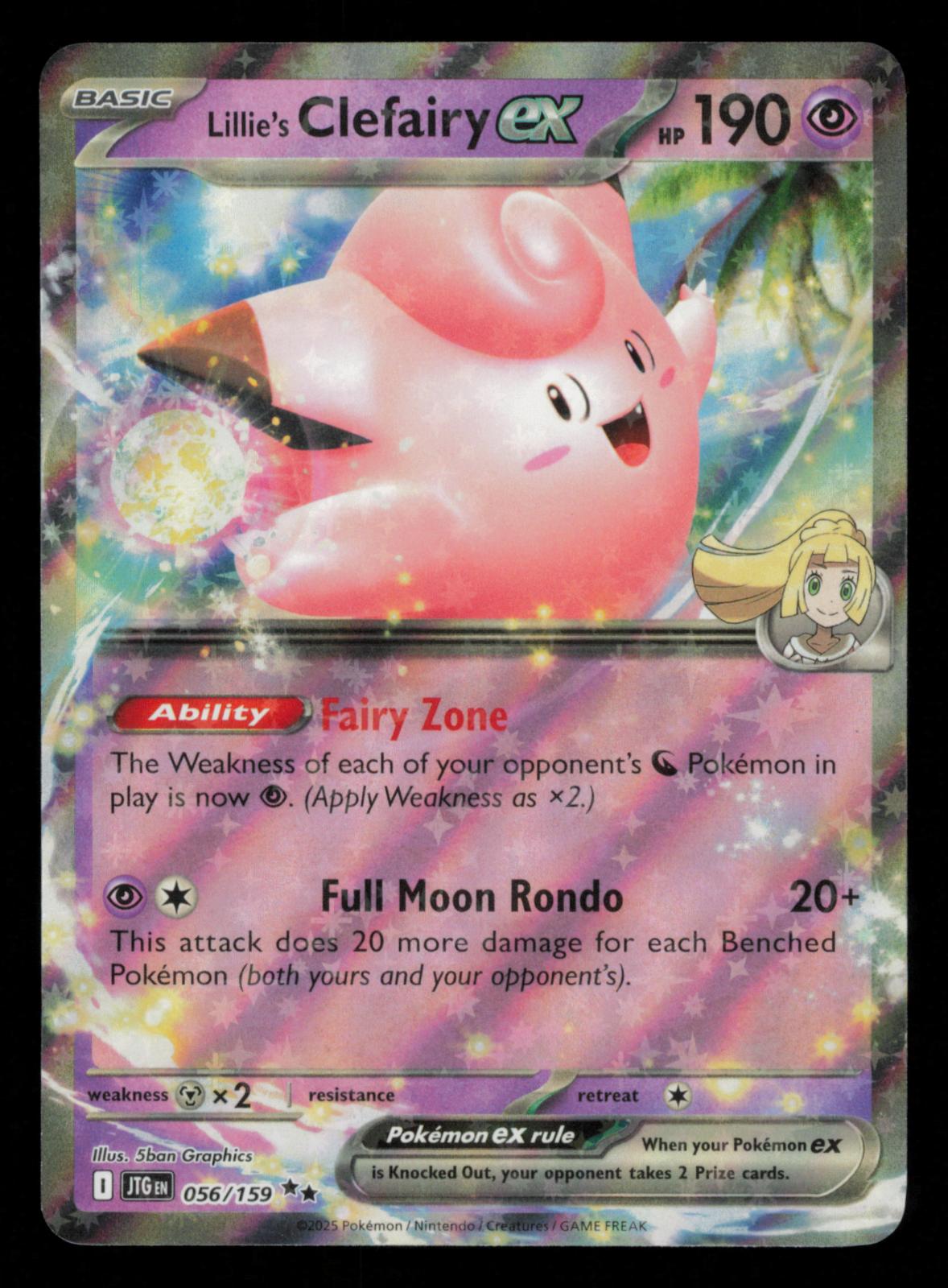 Lillie's Clefairy ex 056/159 Double Rare Journey Together Pokemon