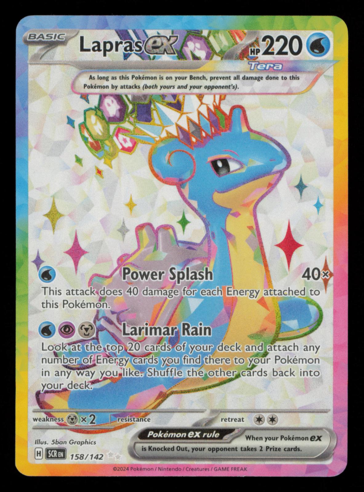 Lapras ex 158/142 Ultra Rare Stellar Crown Pokemon