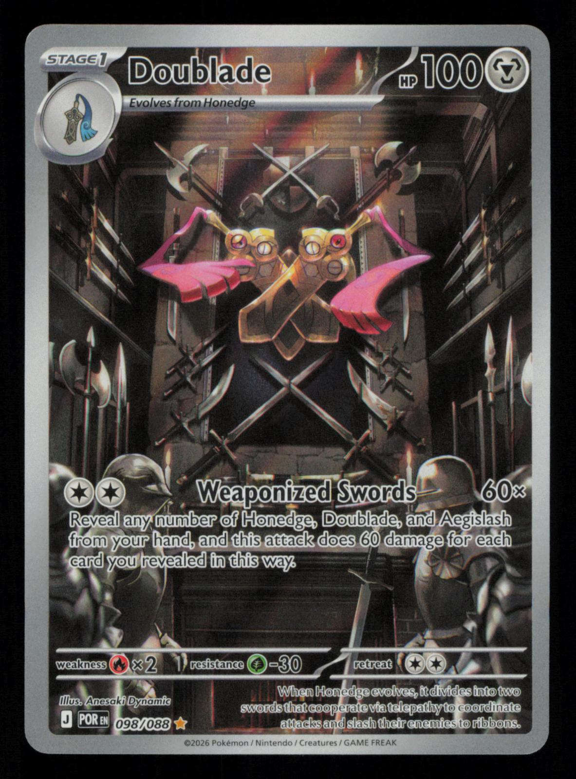 Doublade 098/088 Holo Illustration Rare Perfect Order Pokemon