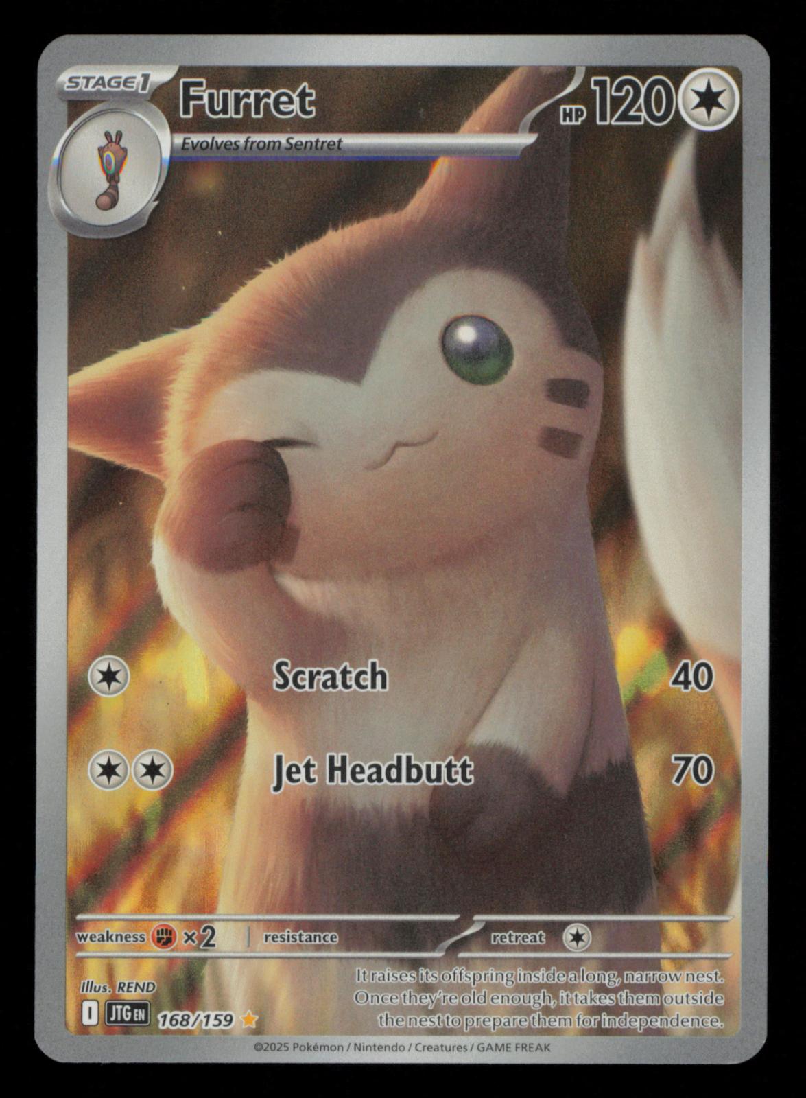 Furret 168/159 Illustration Rare Journey Together Pokemon