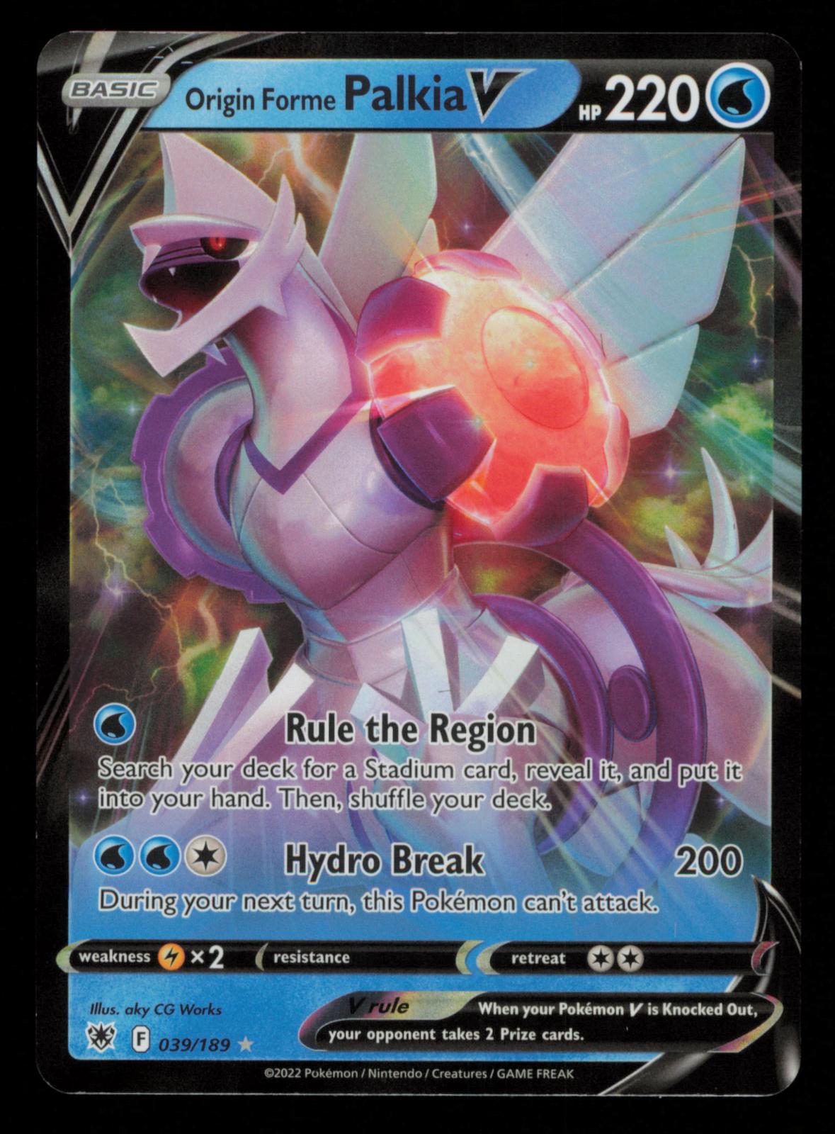 Origin Forme Palkia V 039/189 Holo V Rare Astral Radiance Pokemon