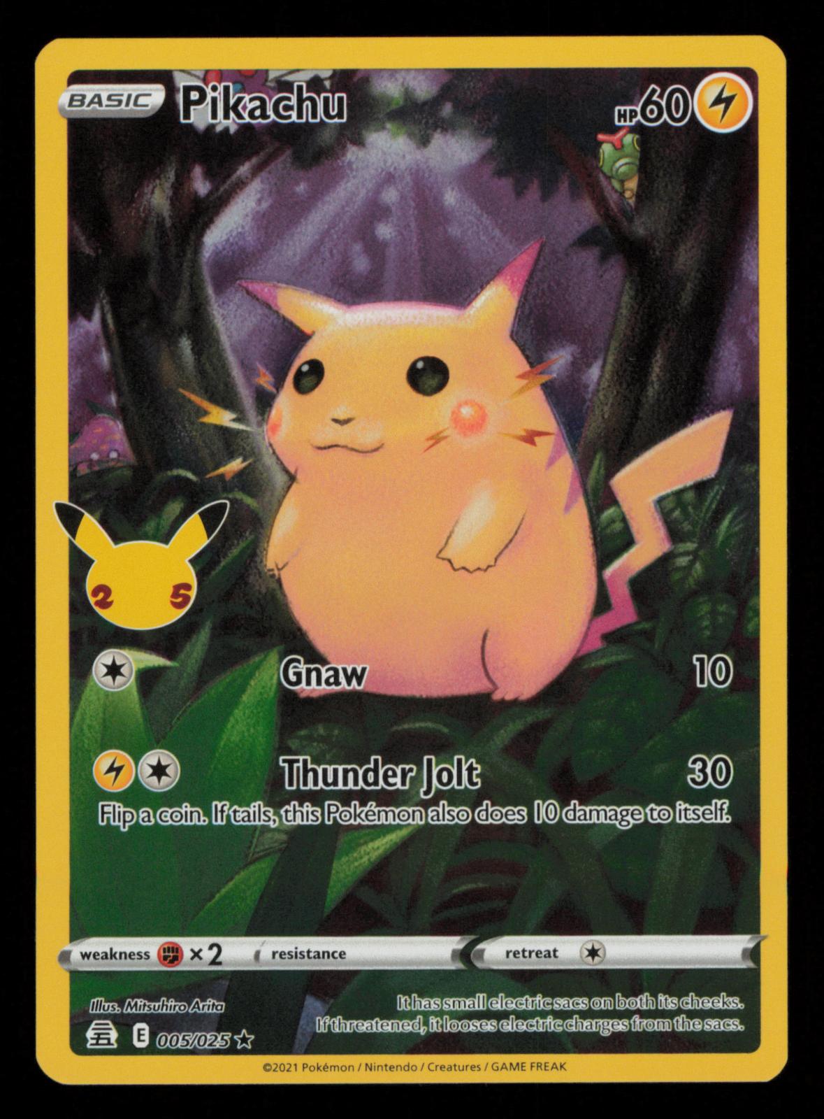 Pikachu 005/025 Holo Rare Celebrations Pokemon