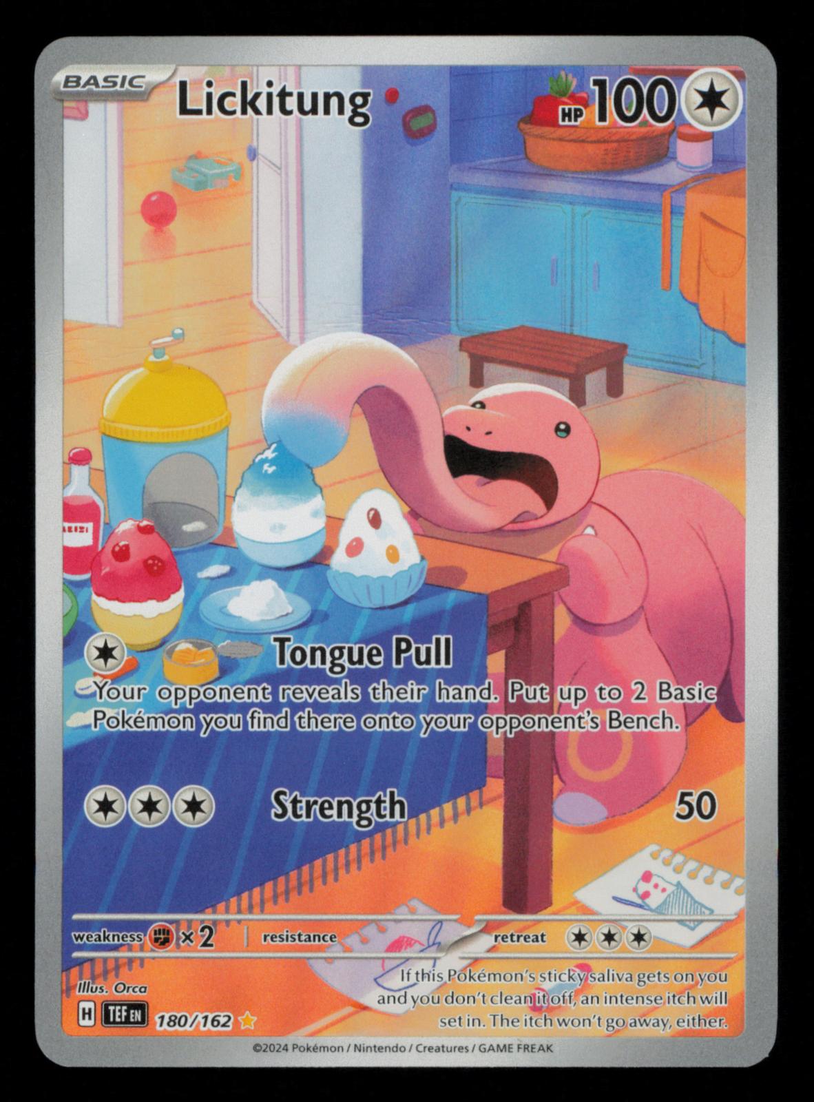 Lickitung 180/162 Illustration Rare Temporal Forces - CREASED