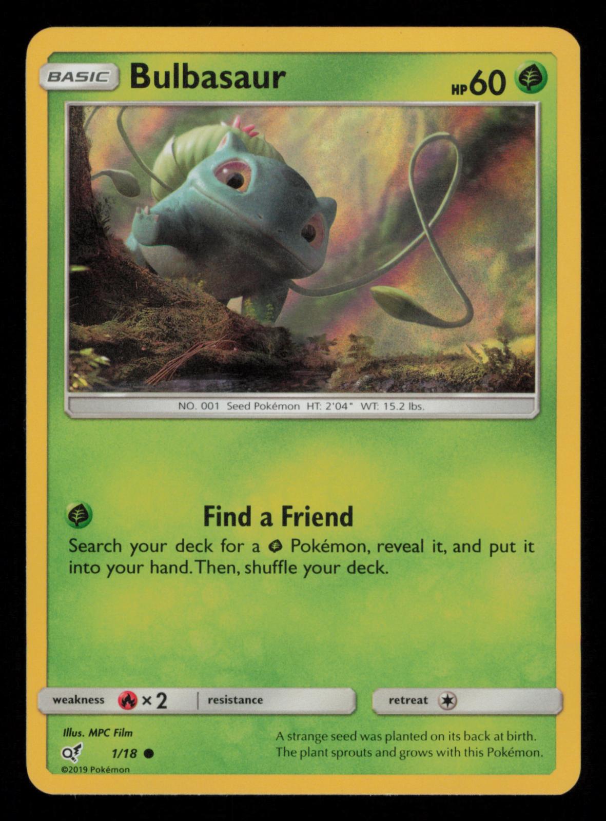 Bulbasaur 1/18 Common Detective Pikachu Pokemon