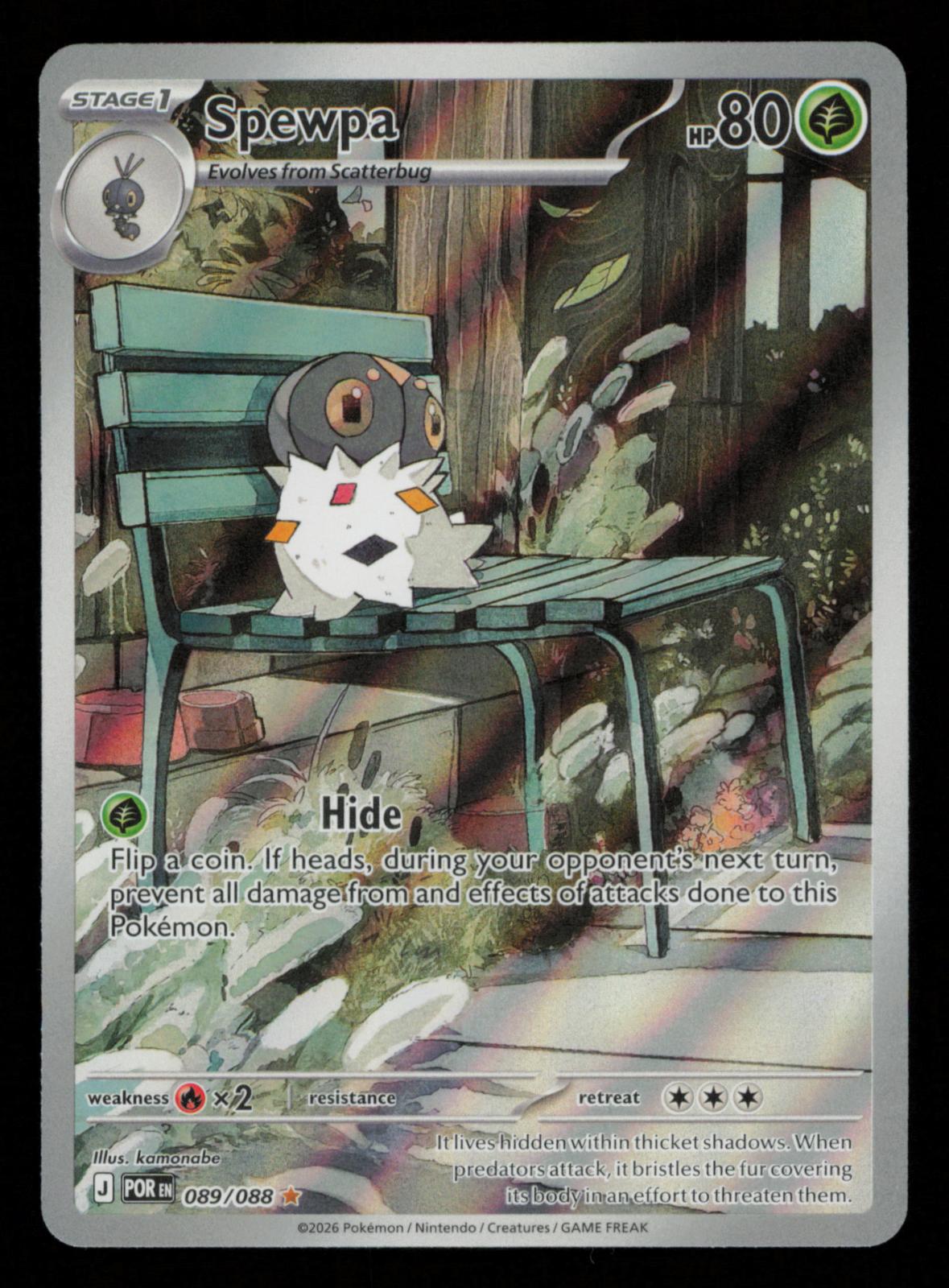 Spewpa 089/088 Holo Illustration Rare Perfect Order Pokemon