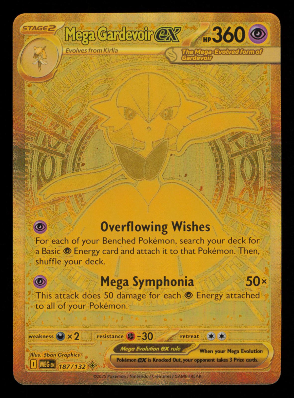 Mega Gardevoir ex 187/132 Mega Hyper Rare Mega Evolution Pokemon Holo