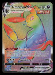 Umbreon VMAX 214/203 Rainbow Rare Evolving Skies Pokemon Holo