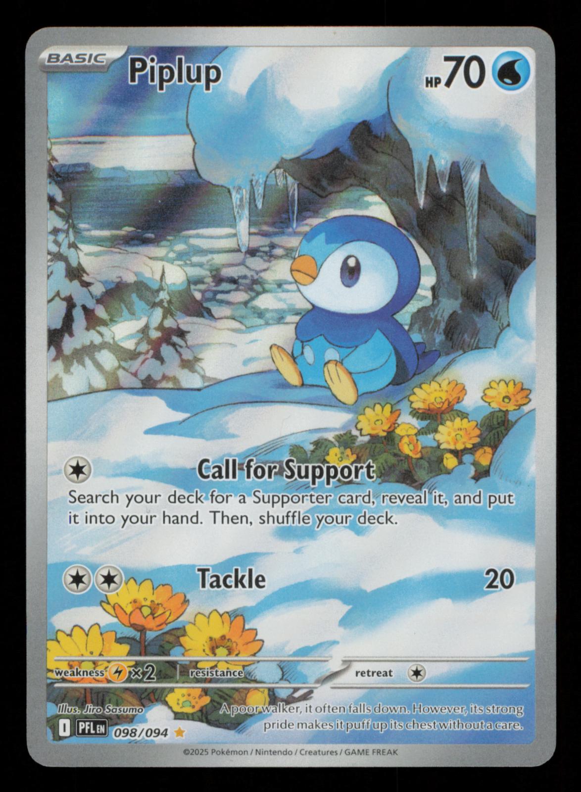 Piplup 098/094 Illustration Rare Phantasmal Flames Pokemon Holo