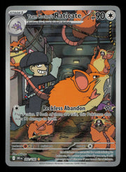 Team Rocket's Raticate 202/182 Illustration Rare Destined Rivals Pokemon 