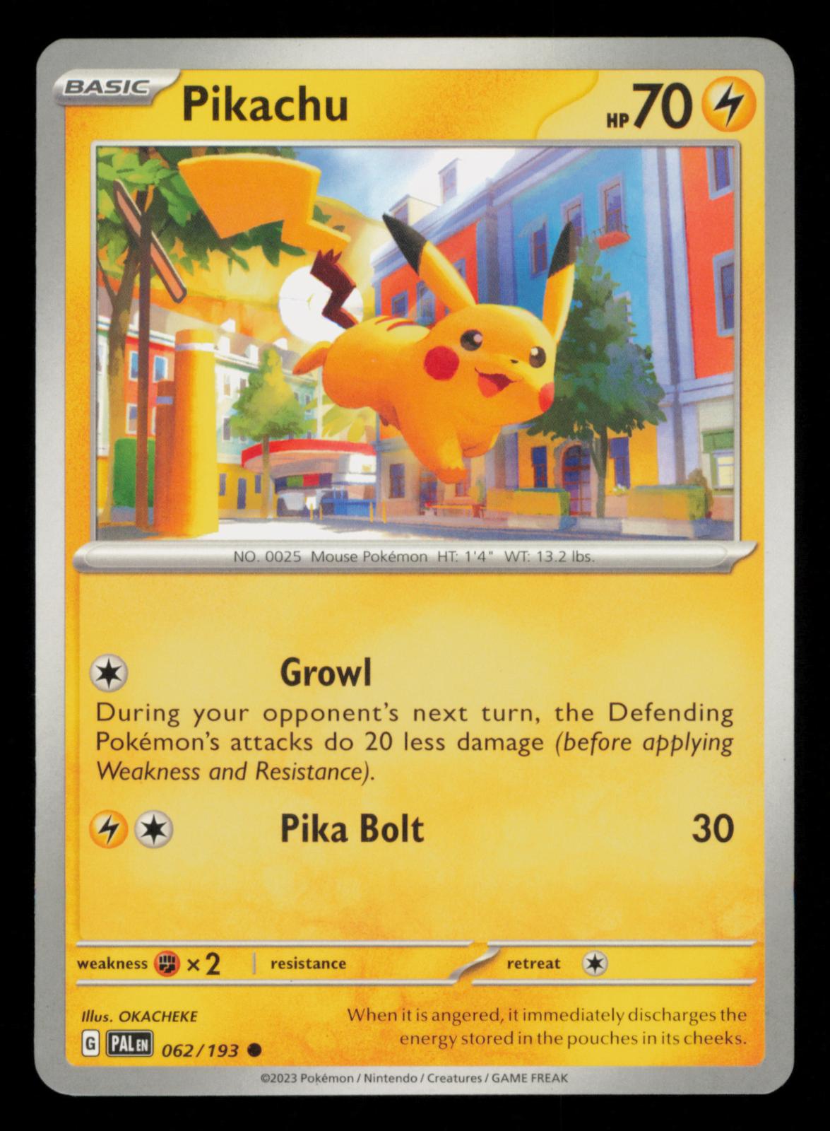 Pikachu 062/193 Common Paldea Evolved Pokemon