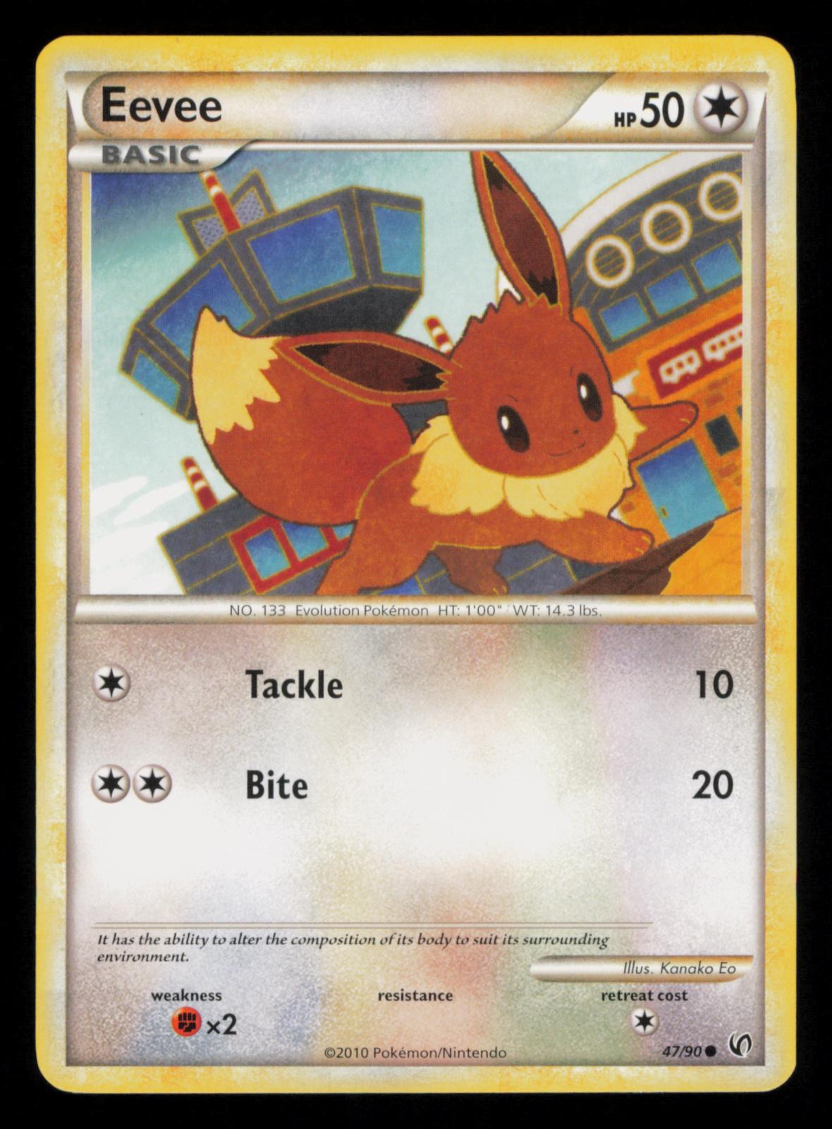 Eevee 47/90 Common HGSS Undaunted Pokemon