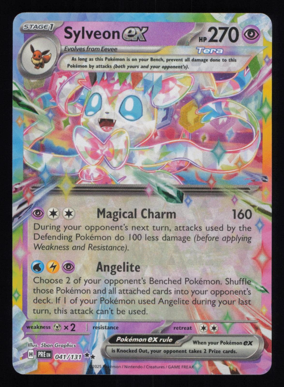 Sylveon ex 041/131 Holo Double Rare Prismatic Evolutions Pokemon