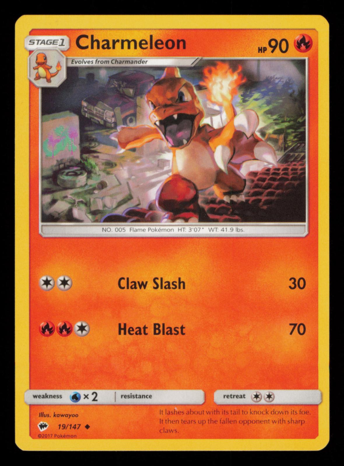 Charmeleon 19/147 Uncommon Burning Shadows Pokemon