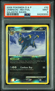 Umbreon Reverse Holo 32/100 Majestic Dawn Pokemon PSA 9