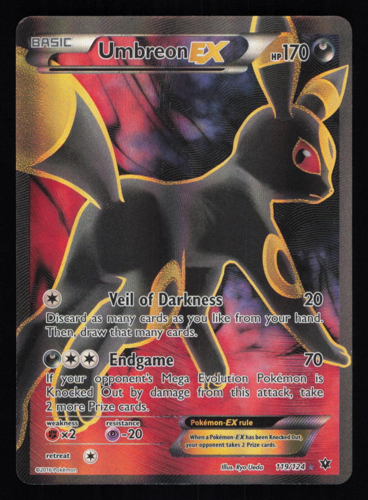 Umbreon EX 119/124 Ultra Rare Fates Collide Pokemon