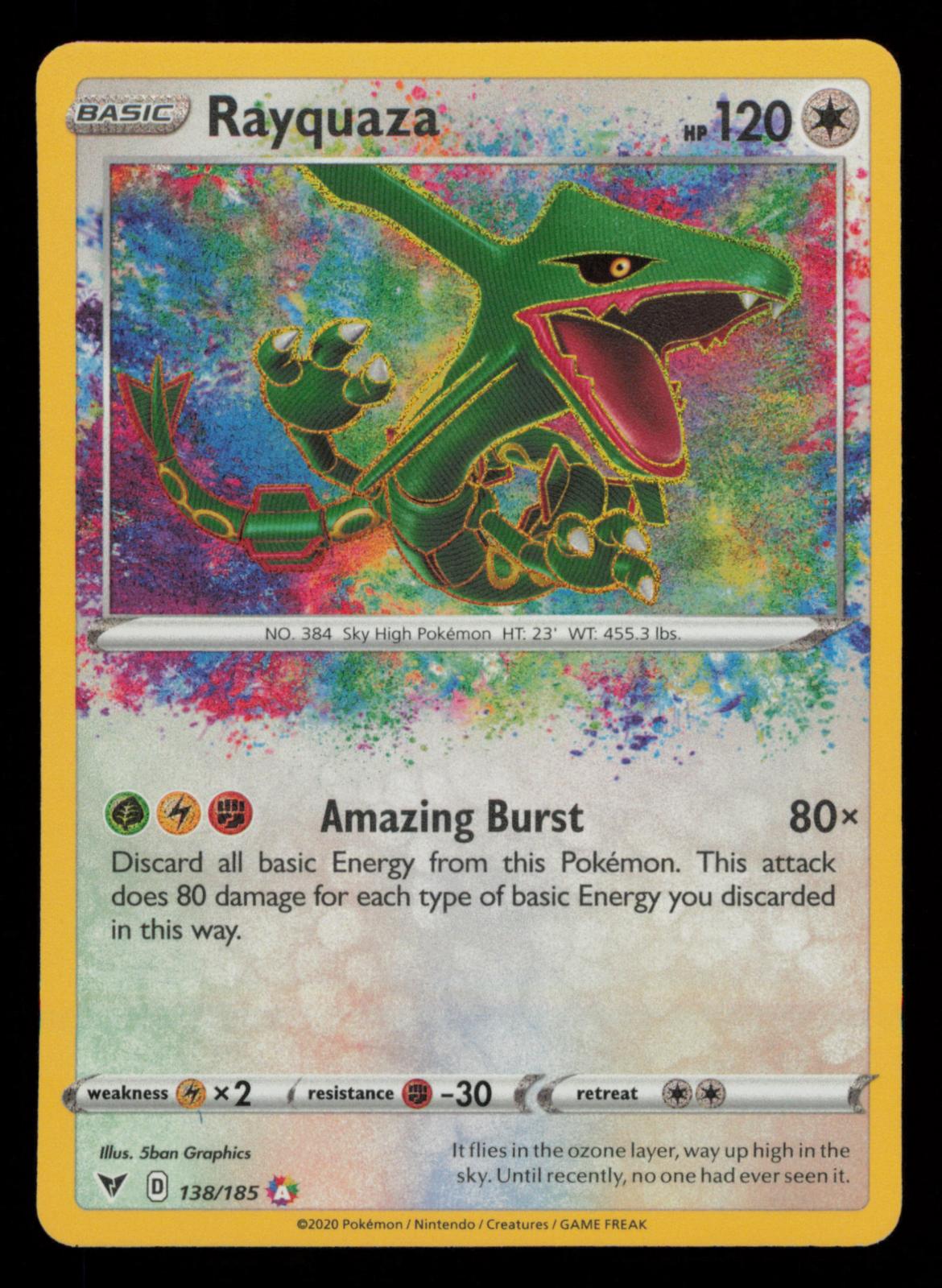 Rayquaza 138/185 Amazing Rare Vivid Voltage Pokemon Holo