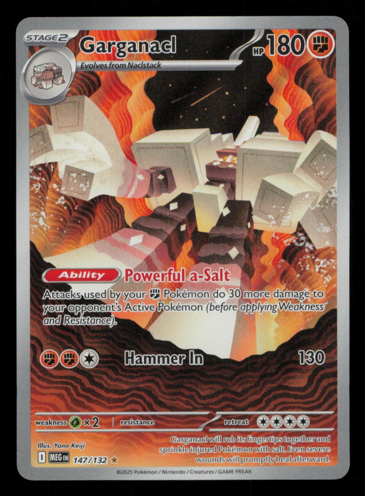 Garganacl 147/132 Illustration Rare Mega Evolution Pokemon Holo