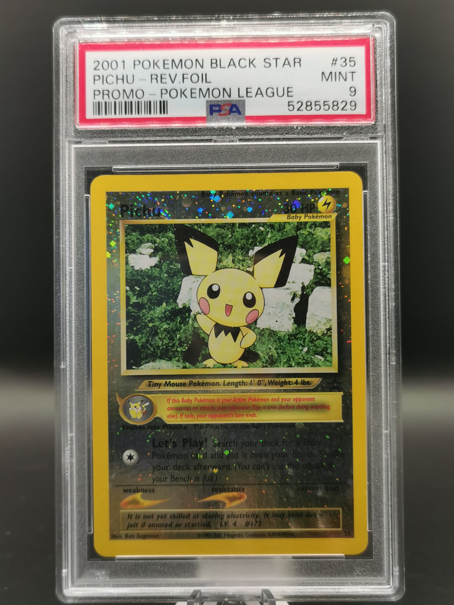 Pichu 35 Reveres Foil Promo PSA 9