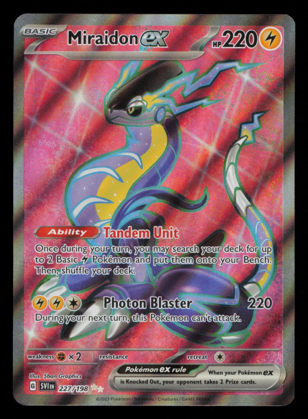 Miraidon ex 227/198 Ultra Rare Scarlet & Violet Pokemon