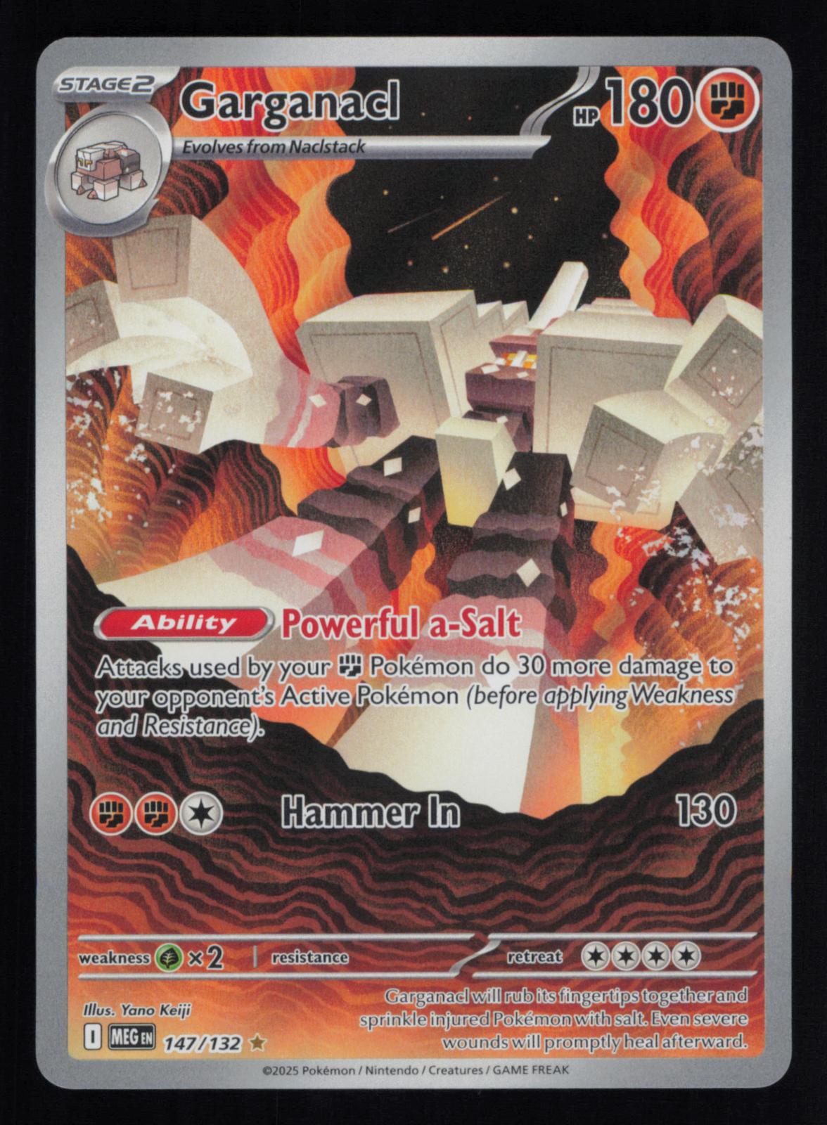 Garganacl 147/132 Illustration Rare Mega Evolution Pokemon