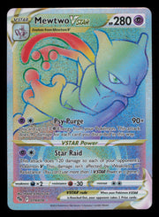 Mewtwo VSTAR 079/078 Rainbow Rare Pokemon GO Pokemon Holo