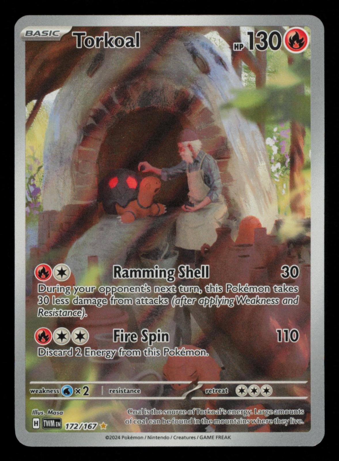 Torkoal 172/167 Illustration Rare Twilight Masquerade Pokemon