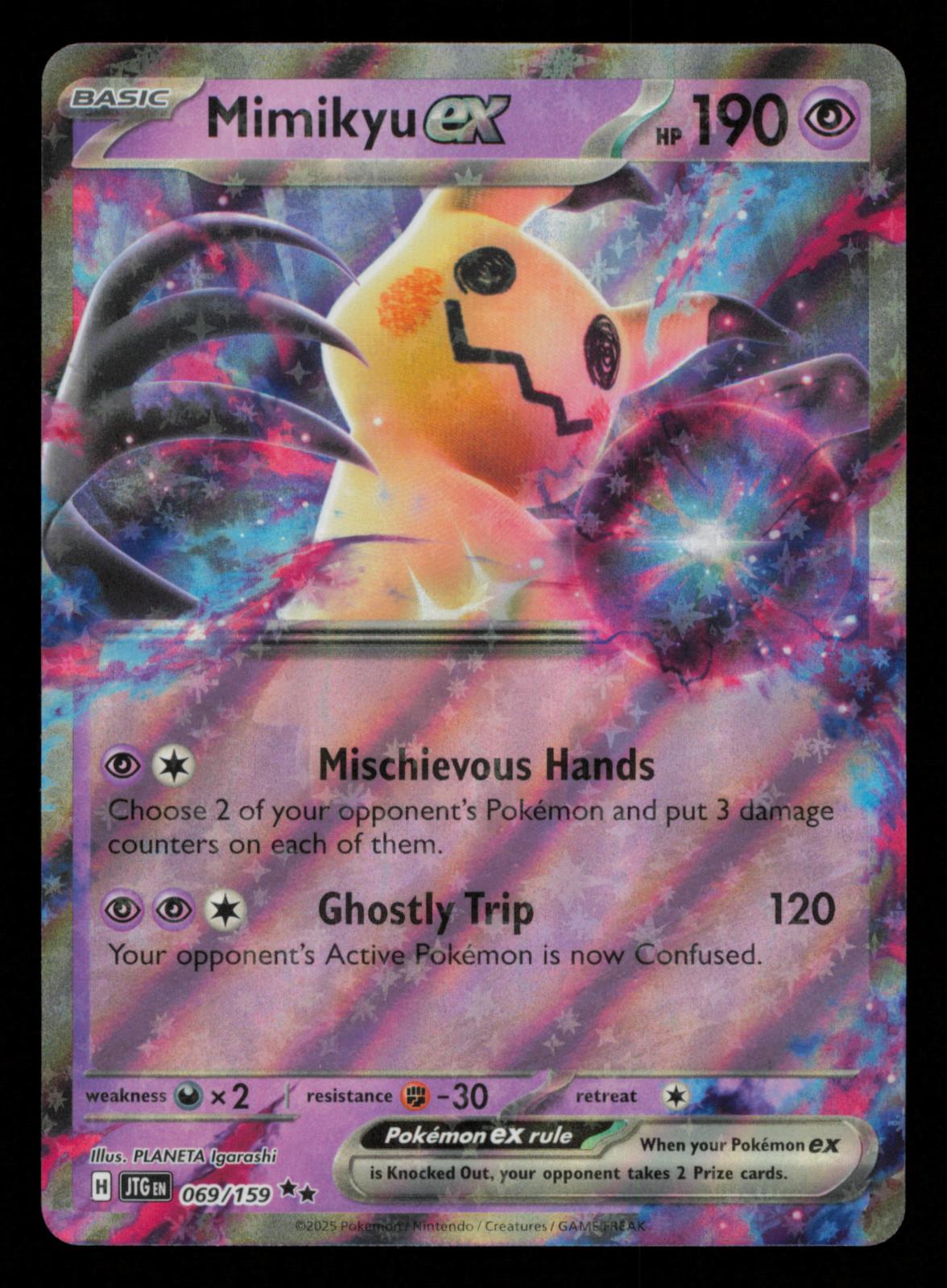 Mimikyu ex 069/159 Double Rare Journey Together Pokemon
