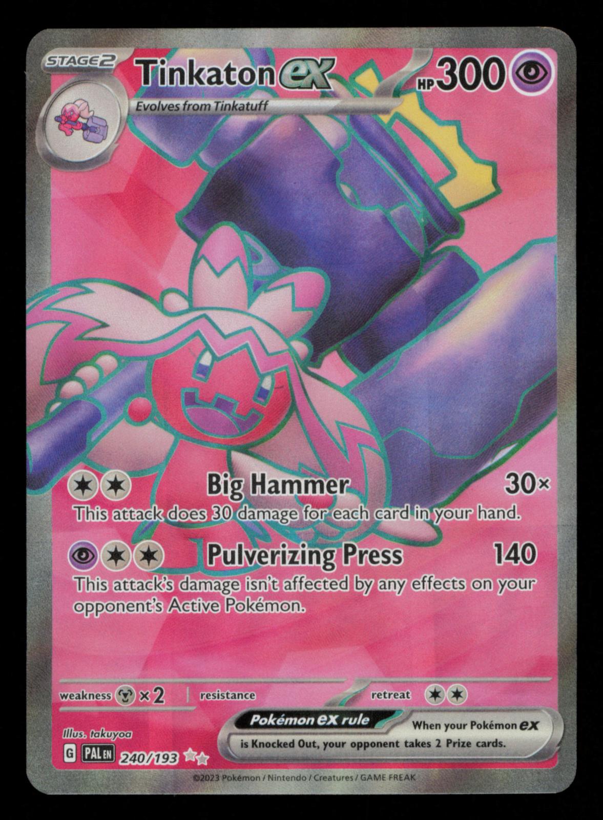 Tinkaton ex 240/193 Ultra Rare Paldea Evolved Pokemon