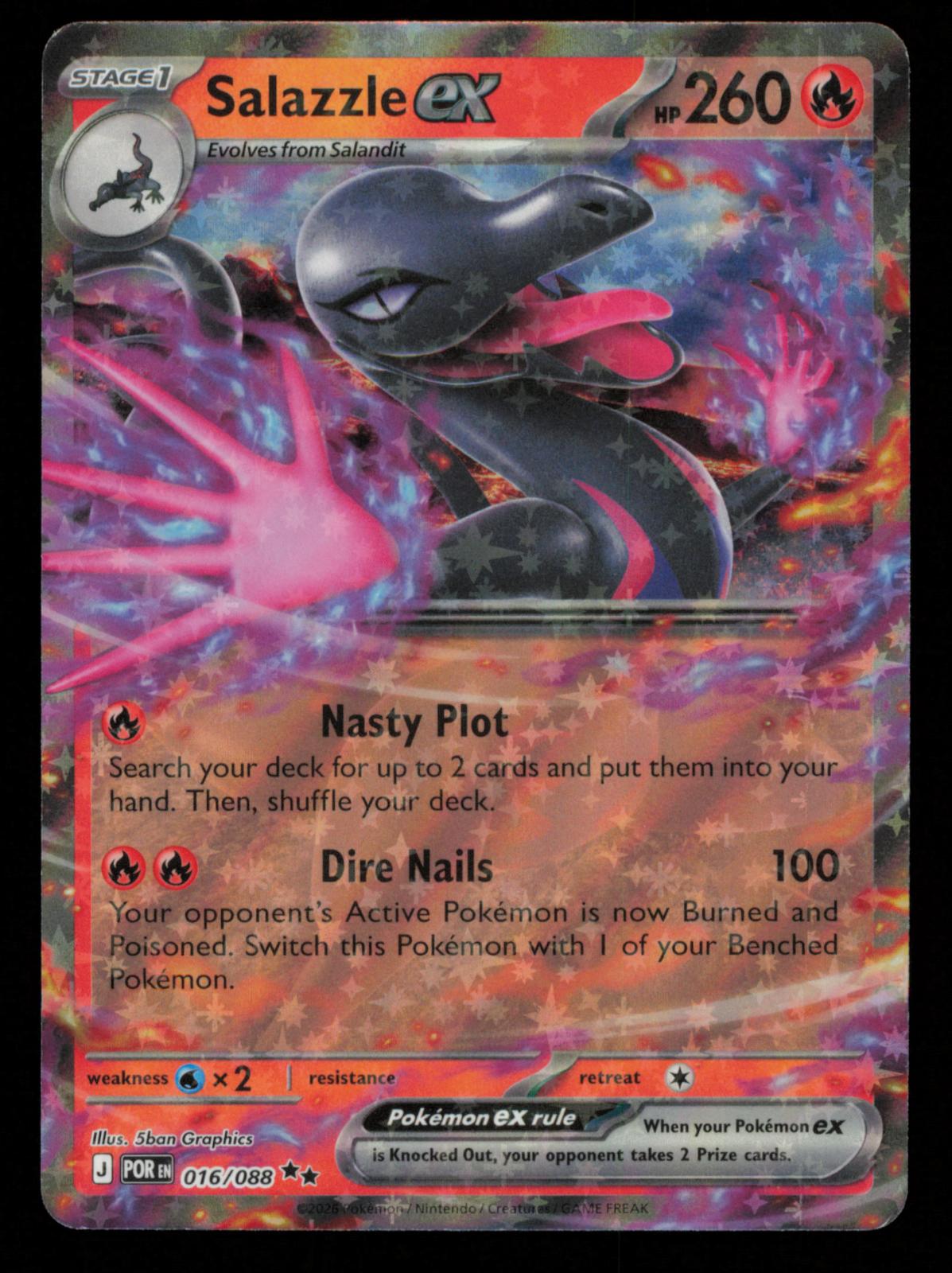 Salazzle ex 016/088 Double Rare Perfect Order Pokemon