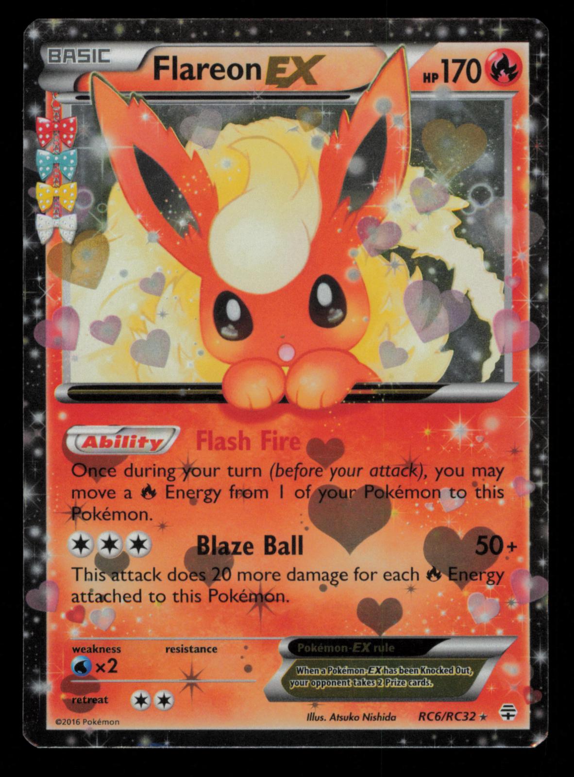 Flareon EX RC6/RC32 Holo EX Rare Generations Pokemon