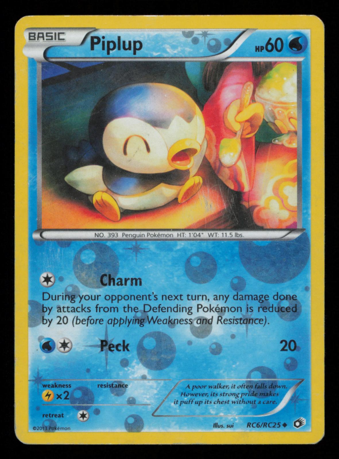 Piplup RC6/RC25 Holo Uncommon Legendary Treasures: Radiant Collection Pokemon