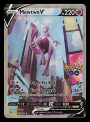 Mewtwo V 072/078 Ultra Rare Pokemon GO Pokemon curved
